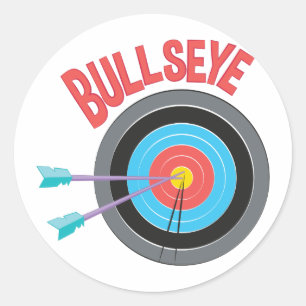 Bullseye Ronde Sticker