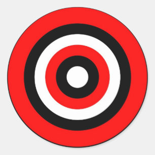 Bullseye Ronde Sticker