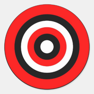 Bullseye Ronde Sticker