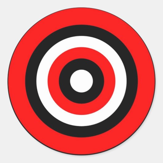 Bullseye Ronde Sticker (Voorkant)