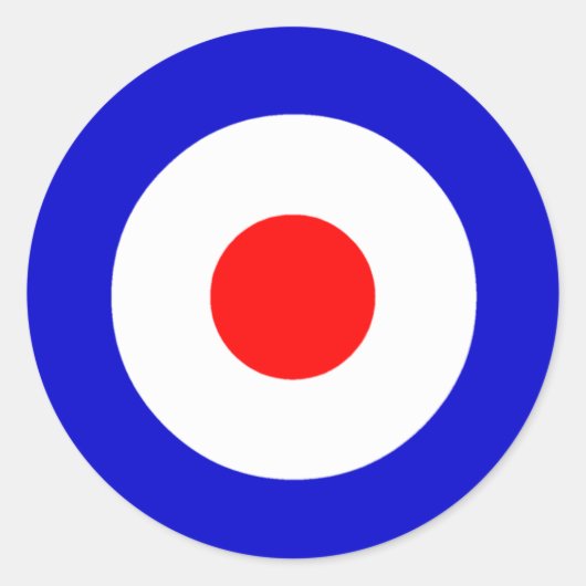 Bullseye Ronde Sticker (Voorkant)
