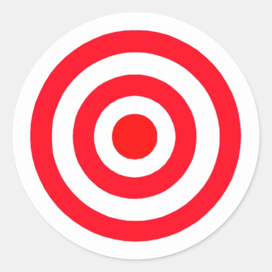 Bullseye Ronde Sticker (Voorkant)