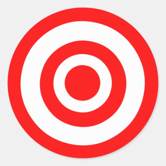 Bullseye Ronde Sticker (Voorkant)