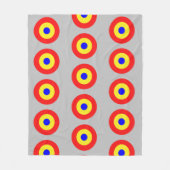 Bullseye Target Pattern op Grey Fleece Deken (Voorkant)