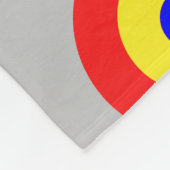 Bullseye Target Pattern op Grey Fleece Deken (Hoek)