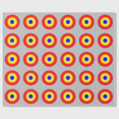 Bullseye Target Pattern op Grey Wrapping Paper Cadeaupapier (Vlak)