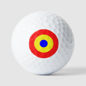 Bullseye Target Primaire kleuren Golfballen (Voorkant)