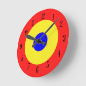 Bullseye Target Primaire kleuren Ronde Klok (Hoek)