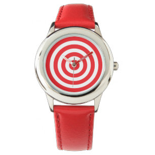 Bullseye Target Red en White Watch Horloge