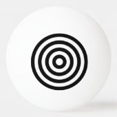 Bullseye Target Symbool Fun Black en White Circles Pingpongbal (Achterkant)