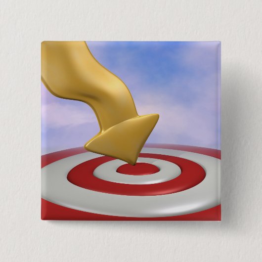 Bullseye. Vierkante Button 5,1 Cm (Voorkant)