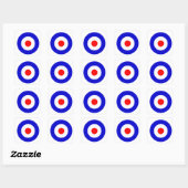 Bullseye Vierkante Sticker (Vel)