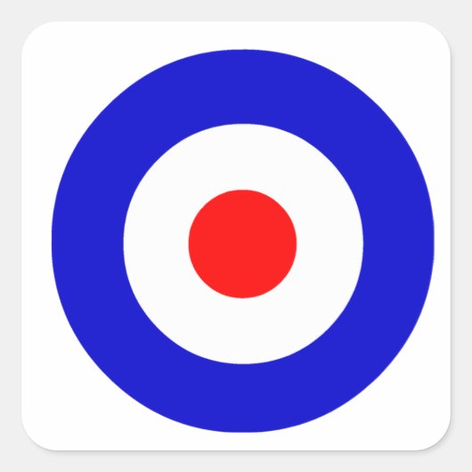 Bullseye Vierkante Sticker (Voorkant)