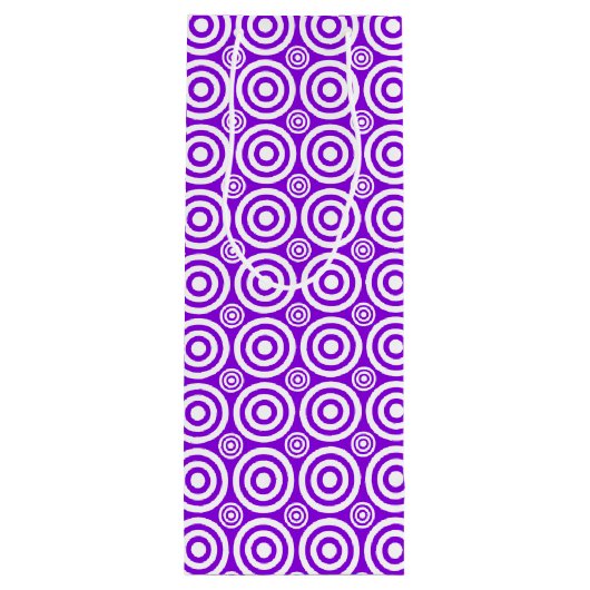 Bullseye-WINE GIFT BAG-Paars-White Wijn Cadeautas (Achterkant)