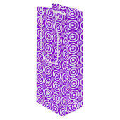 Bullseye-WINE GIFT BAG-Paars-White Wijn Cadeautas (Voorkant Gekanteld)