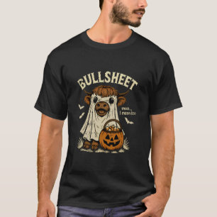 Bullsheet Grappige Halloween Koe Kostuum Boo T-shirt