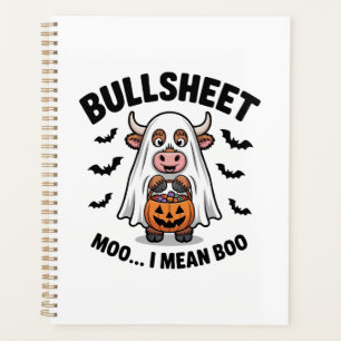 BULLSHEET Halloween Schattige Koe in Geest Planner
