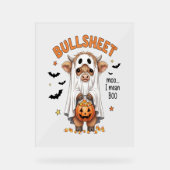 Bullsheet Highland Koe Funny Ghost Acryl Bord (Voorkant)