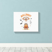 Bullsheet Highland Koe Funny Ghost Canvas Afdruk (Insitu (Houten vloer))
