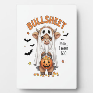 Bullsheet Highland Koe Funny Ghost Fotoplaat