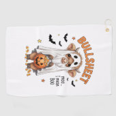 Bullsheet Highland Koe Funny Ghost Golfhanddoek (Horizontaal)