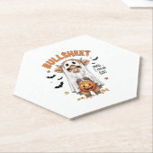 Bullsheet Highland Koe Funny Ghost Kartonnen Onderzetters (Schuin)