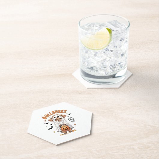 Bullsheet Highland Koe Funny Ghost Kartonnen Onderzetters (Insitu)