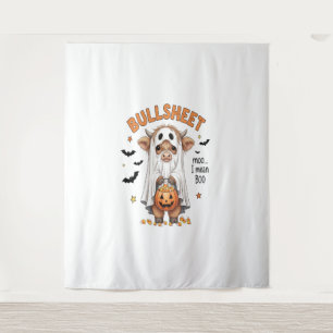 Bullsheet Highland Koe Funny Ghost Wandkleed