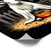 Bullsheet Koe Ghost Halloween Pun Met Jack O' Lan Poster (Hoek)
