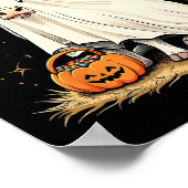Bullsheet Koe Ghost Pun Funny Halloween Trick or T Poster (Hoek)