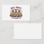 Bullsheet, Koe Lovers Club Informatiekaartje (Voorkant / Achterkant)