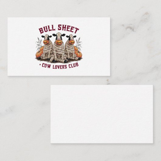 Bullsheet, Koe Lovers Club Informatiekaartje (Voorkant / Achterkant)