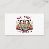 Bullsheet, Koe Lovers Club Informatiekaartje (Voorkant)