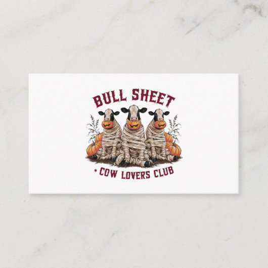 Bullsheet, Koe Lovers Club Informatiekaartje (Voorkant)