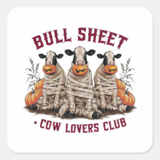 Bullsheet, Koe Lovers Club Vierkante Sticker