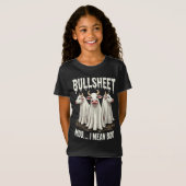 Bullsheet Moo Ik bedoel Boo Funny Halloween Ghost  T-shirt (Voorkant volledig)