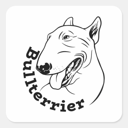 Bullshier Hondenliefhebber Gift Canine Owner Vierkante Sticker (Voorkant)