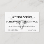 Bullshippers Internationaal lidmaatschap Visitekaartje (Voorkant)