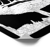 Bullshirt Funny Bull Elk deer Buck Bow Hunting Hun Poster (Hoek)