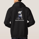 Bullterrier-Blau Hoodie (Achterkant)
