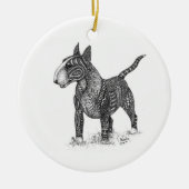 Bullterrier Ceramic Ornament (Voorkant)
