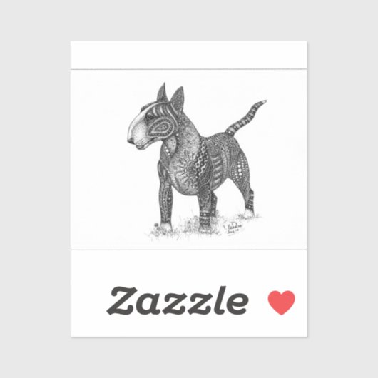 Bullterrier Vinyl Sticker (Vel)
