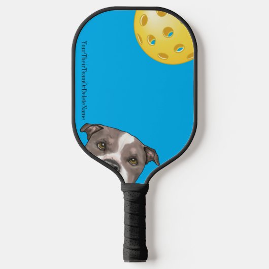 BullTerriers op een Blue Pickleball Paddle (Voorkant)