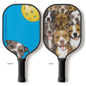 BullTerriers op een Blue Pickleball Paddle