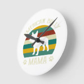 Bully American Mama Bulldog Mom Ronde Klok (Hoek)