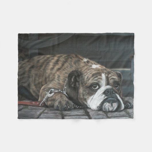 Bully Blues Bulldog Fleece Blanket (Voorkant (Horizontaal))