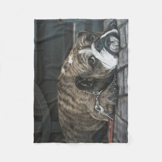 Bully Blues Bulldog Fleece Blanket (Voorkant)