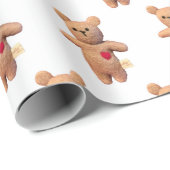 Bully Buddy Brown Beer Animal Wrapping Paper Cadeaupapier (Rol Hoek)