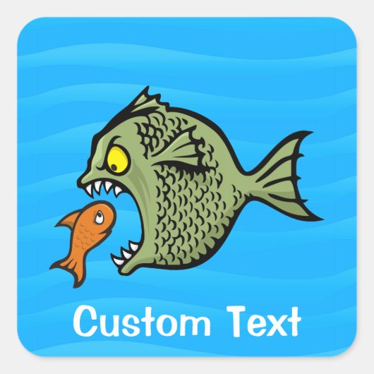 Bully fish square sticker (Voorkant)