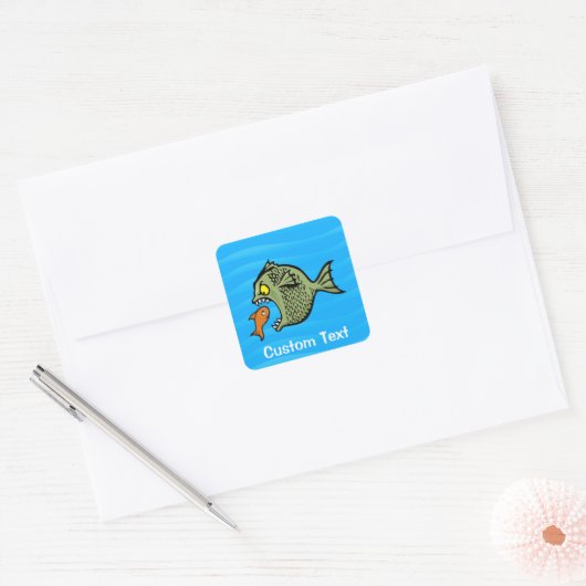 Bully fish square sticker (Envelop)